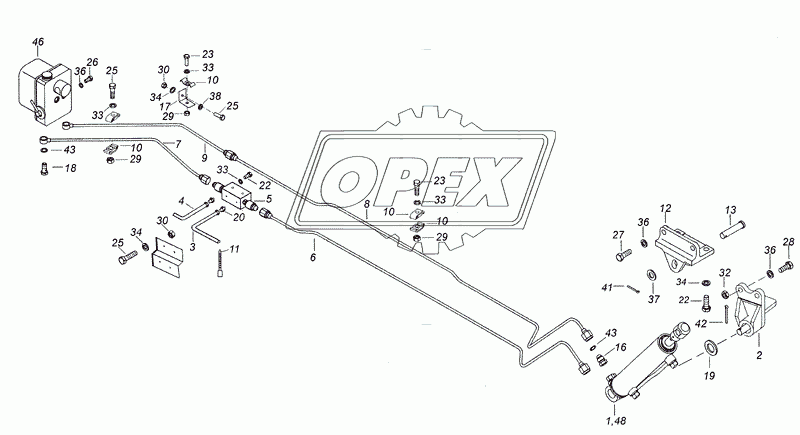 4308-5000079-10 Установка механизма опрокидывания кабины